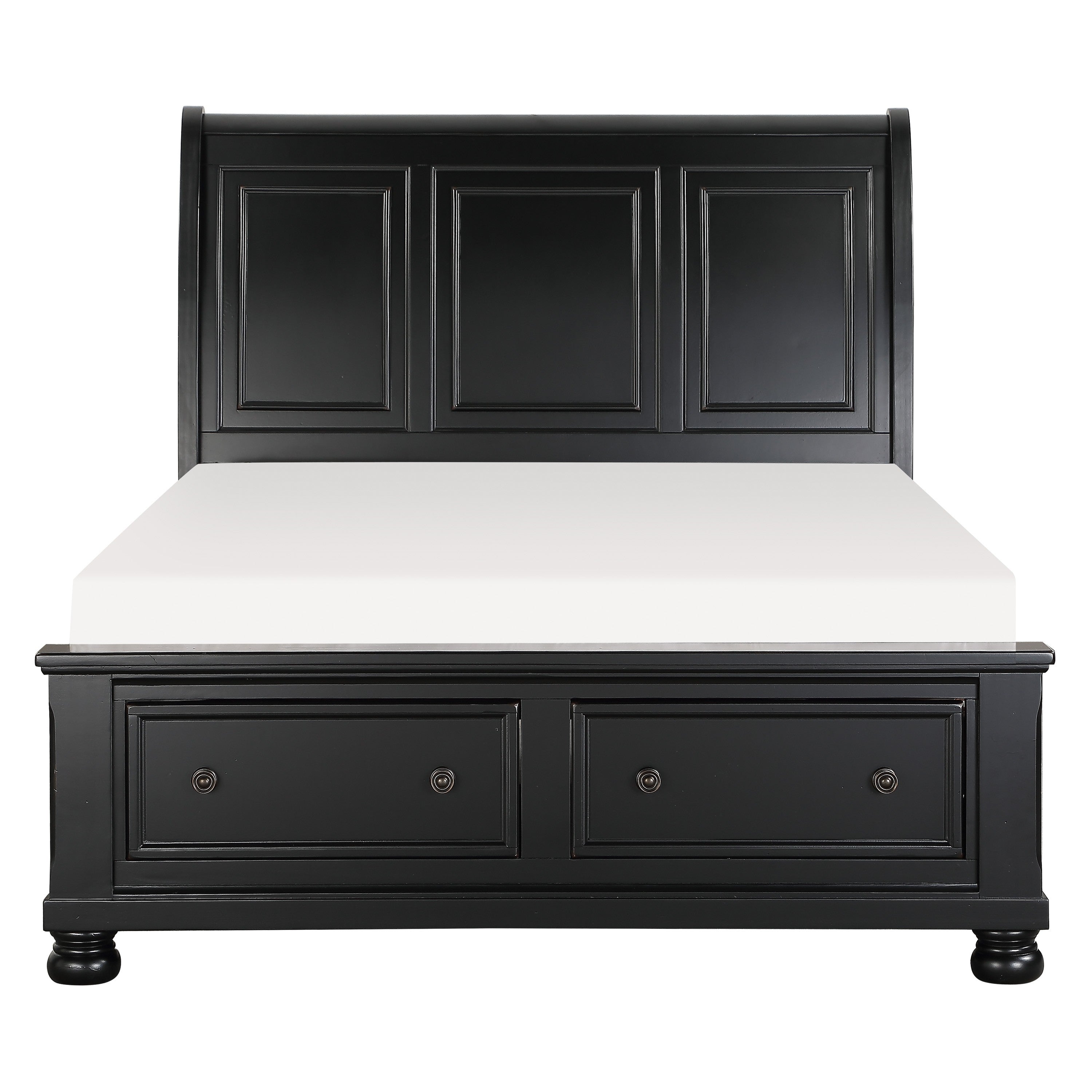 Laurelin Black Queen Sleigh Storage Platform Bed from Homelegance - Luna Furniture