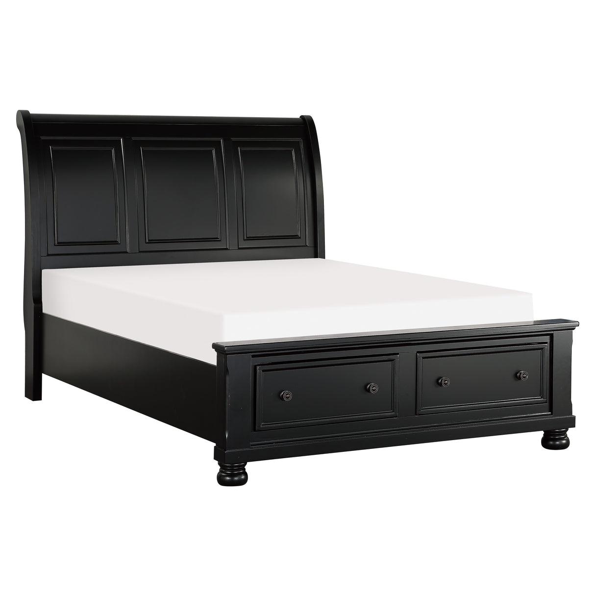 Laurelin Black Queen Sleigh Storage Platform Bed from Homelegance - Luna Furniture