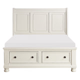 Laurelin White Queen Sleigh Storage Platform Bed from Homelegance - Luna Furniture