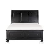 1714KBK-1EK* (3)Eastern King Sleigh Platform Bed with Footboard Storage from Homelegance - Luna Furniture
