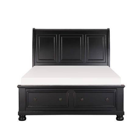 1714KBK-1EK* (3)Eastern King Sleigh Platform Bed with Footboard Storage from Homelegance - Luna Furniture