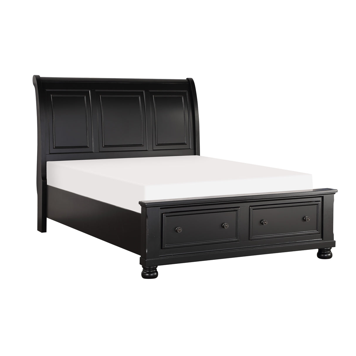 1714KBK-1EK* (3)Eastern King Sleigh Platform Bed with Footboard Storage from Homelegance - Luna Furniture