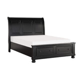 1714KBK-1EK* (3)Eastern King Sleigh Platform Bed with Footboard Storage from Homelegance - Luna Furniture