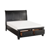 1714KBK-1EK* (3)Eastern King Sleigh Platform Bed with Footboard Storage from Homelegance - Luna Furniture