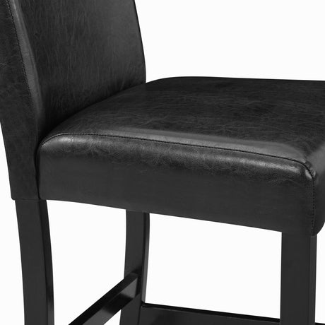 Lennon Black/White Faux Leather 5-Piece Counter Height Dining Set from Crown Mark - Luna Furniture