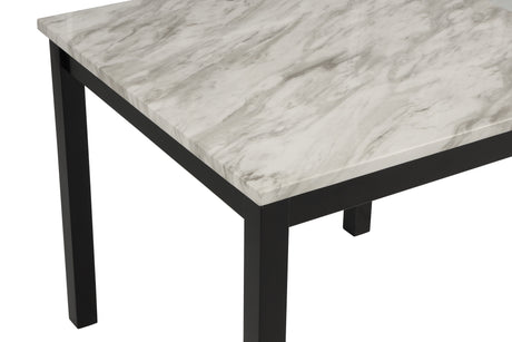 Lennon Black/White Faux Leather 5-Piece Counter Height Dining Set from Crown Mark - Luna Furniture