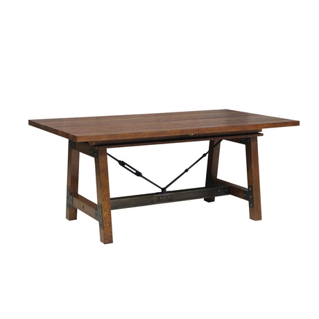 Holverson Rustic Brown Extendable Dining Table