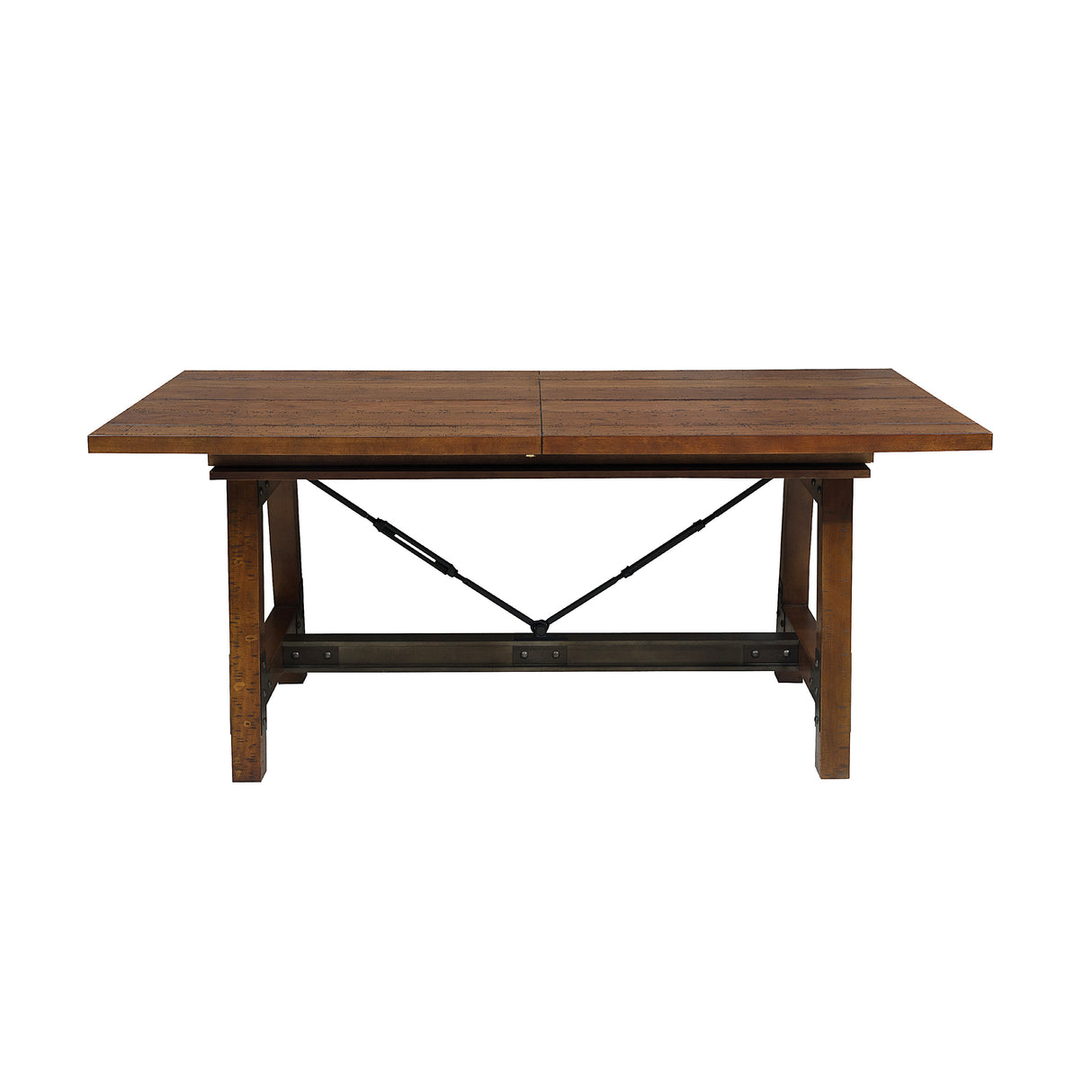 Holverson Rustic Brown Extendable Dining Table