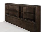 Chesky Warm Espresso Queen Bookcase Storage Platform Bed from Homelegance - Luna Furniture