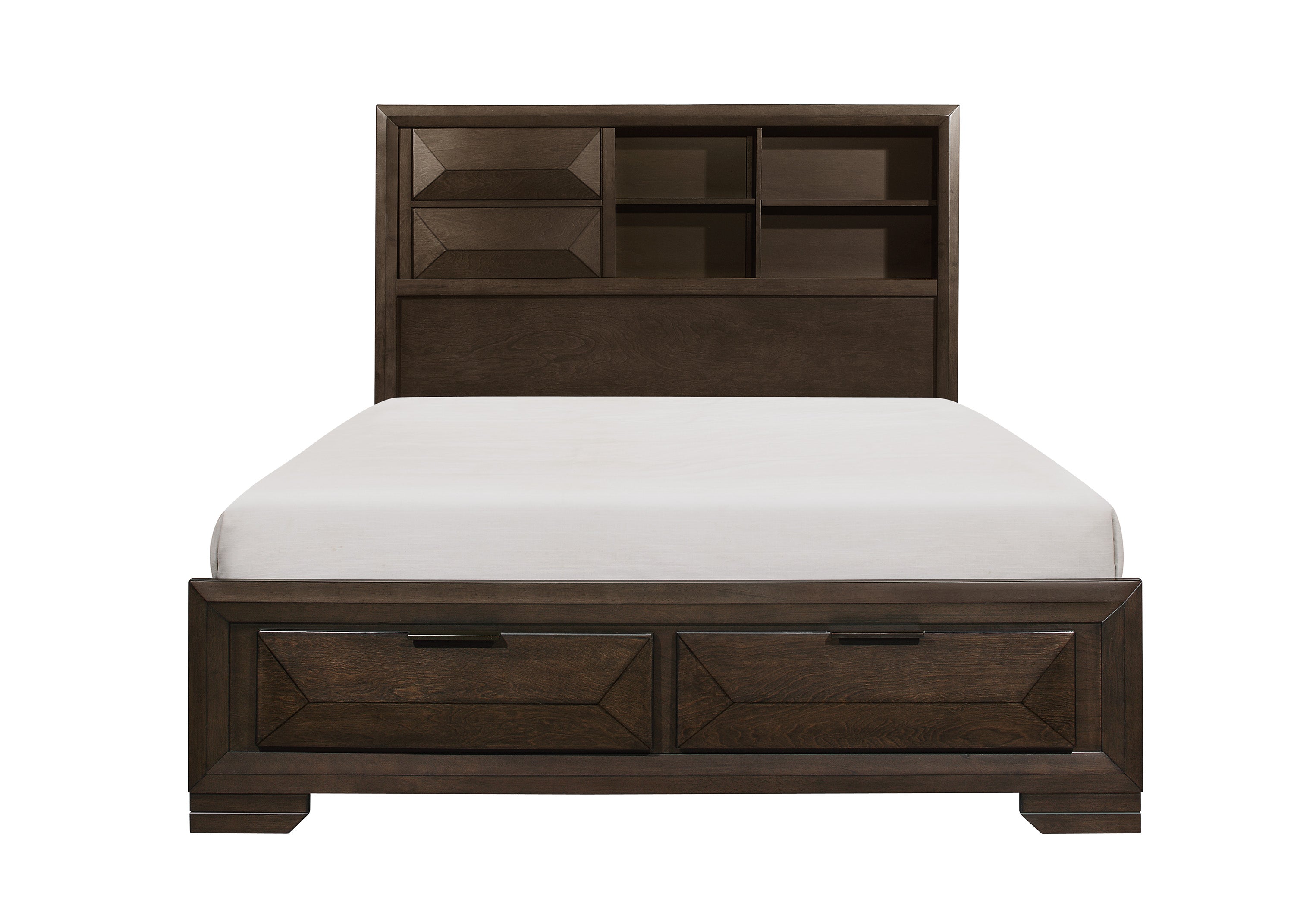 Chesky Warm Espresso Bookcase Storage Platform Bedroom Set from Homelegance - Luna Furniture