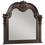 Cavalier Dark Cherry 4-Piece Bedroom Set (Queen Bed, Nightstand, Dresser, Mirror) from Homelegance - Luna Furniture