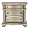 Cavalier Silver Marble Top Nightstand - Luna Furniture
