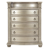 Cavalier Silver Marble Insert Chest - Luna Furniture
