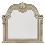 Cavalier Silver 4-Piece Bedroom Set (Queen Bed, Nightstand, Dresser, Mirror) from Homelegance - Luna Furniture