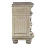 Cavalier Silver 4-Piece Bedroom Set (Queen Bed, Nightstand, Dresser, Mirror) from Homelegance - Luna Furniture