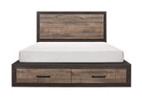 Miter Brown Queen Storage Platform Bed - Luna Furniture