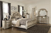 Cavalier King Silver Sleigh Bed - Luna Furniture