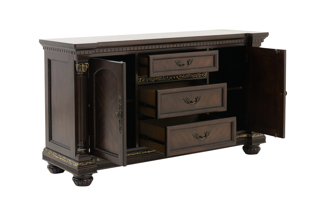 Russian Hill Warm Cherry Buffet from Homelegance - Luna Furniture