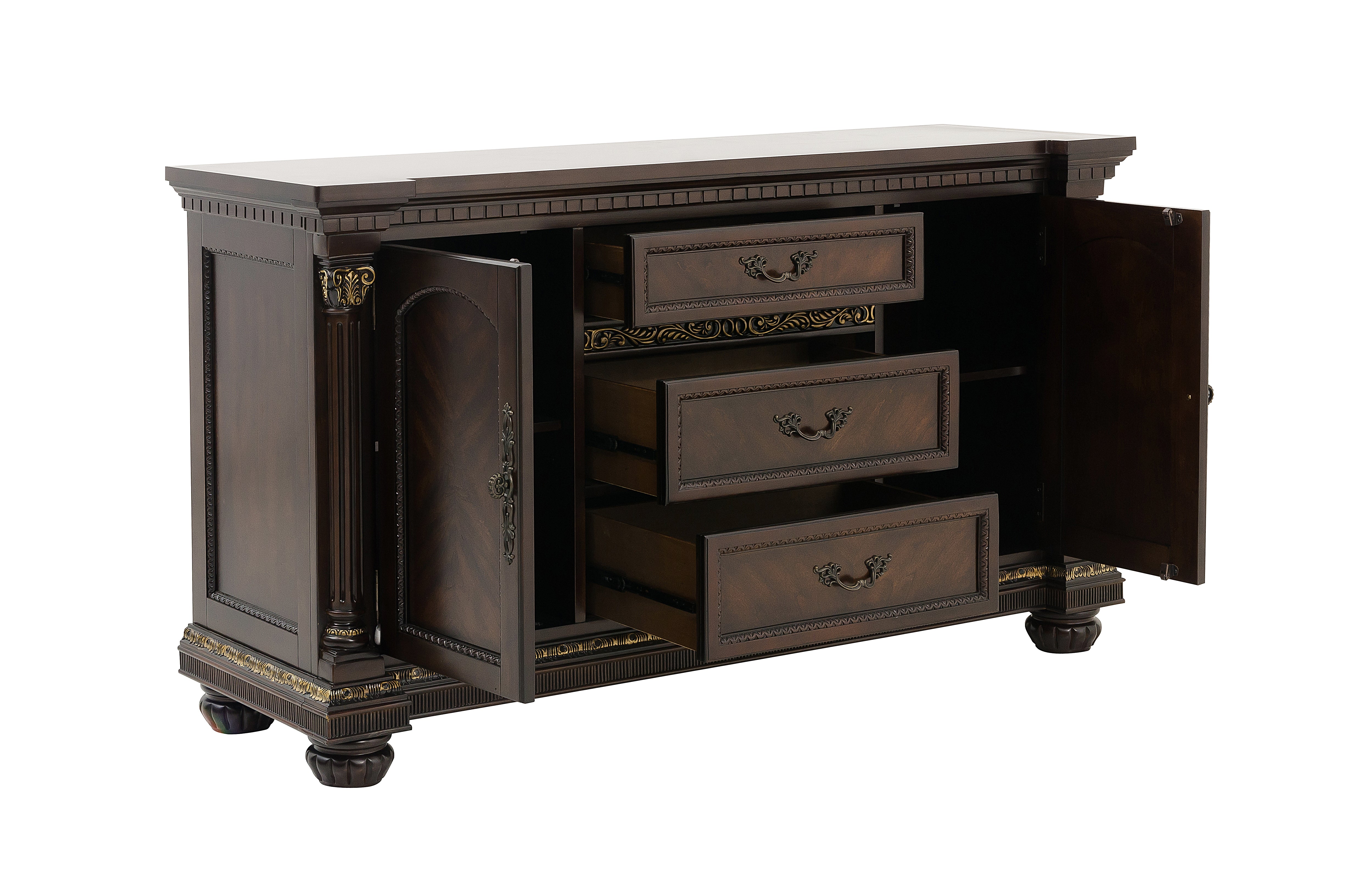 Russian Hill Warm Cherry Buffet from Homelegance - Luna Furniture