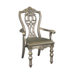 Catalonia Platinum Gold Dining Arm Chair, Set of 2