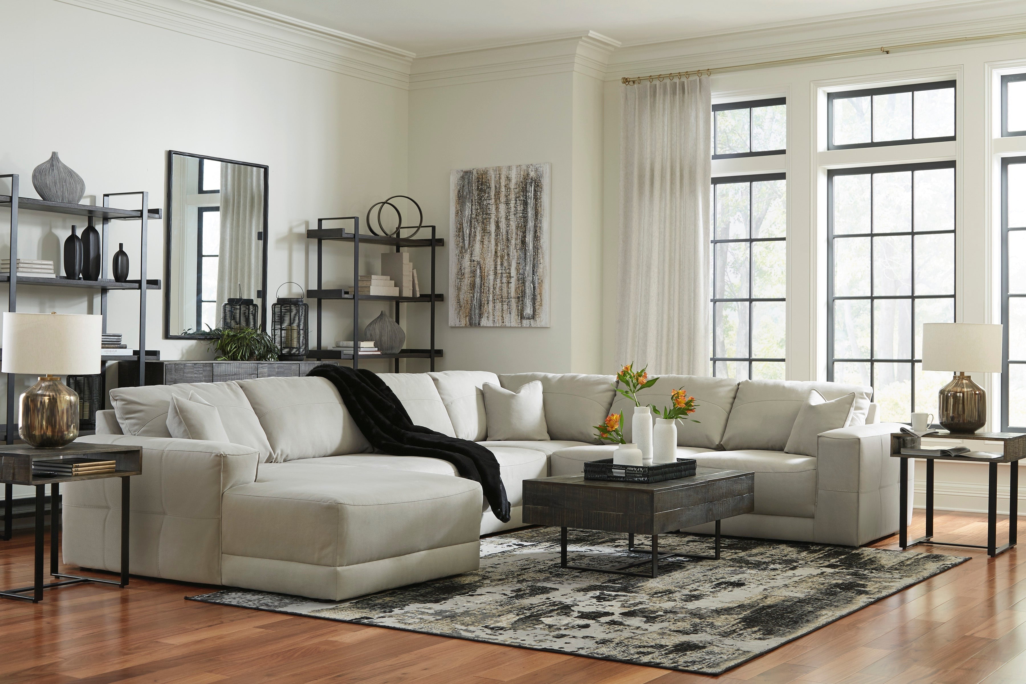 Next-Gen Gaucho Gray 6-Piece LAF Chaise Sectional from Ashley - Luna Furniture