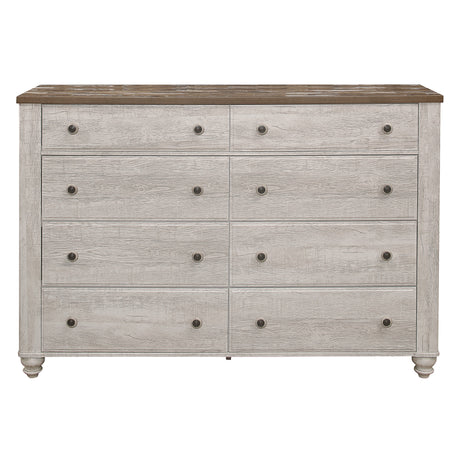 Nashville Antique White/Brown Dresser from Homelegance - Luna Furniture