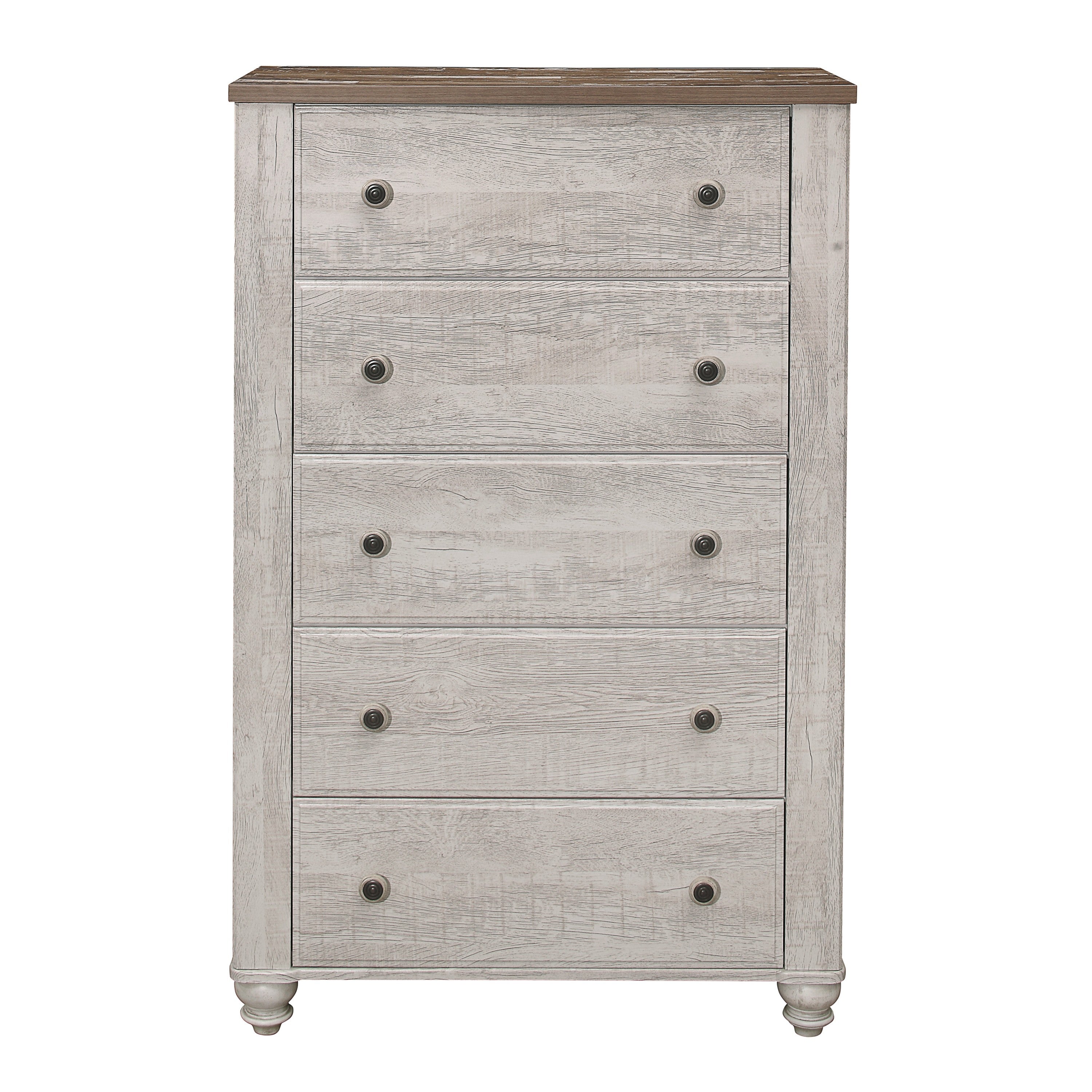 Nashville Antique White/Brown Chest from Homelegance - Luna Furniture