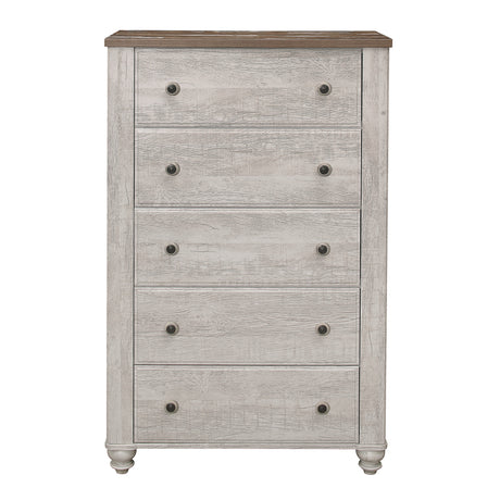 Nashville Antique White/Brown Chest from Homelegance - Luna Furniture