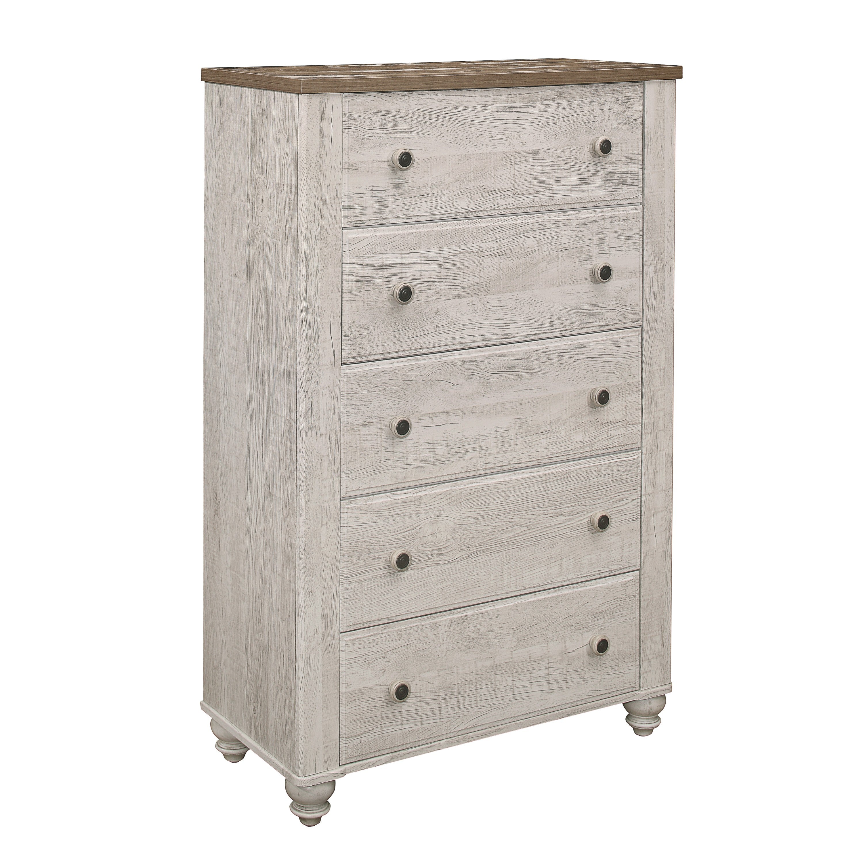 Nashville Antique White/Brown Chest from Homelegance - Luna Furniture