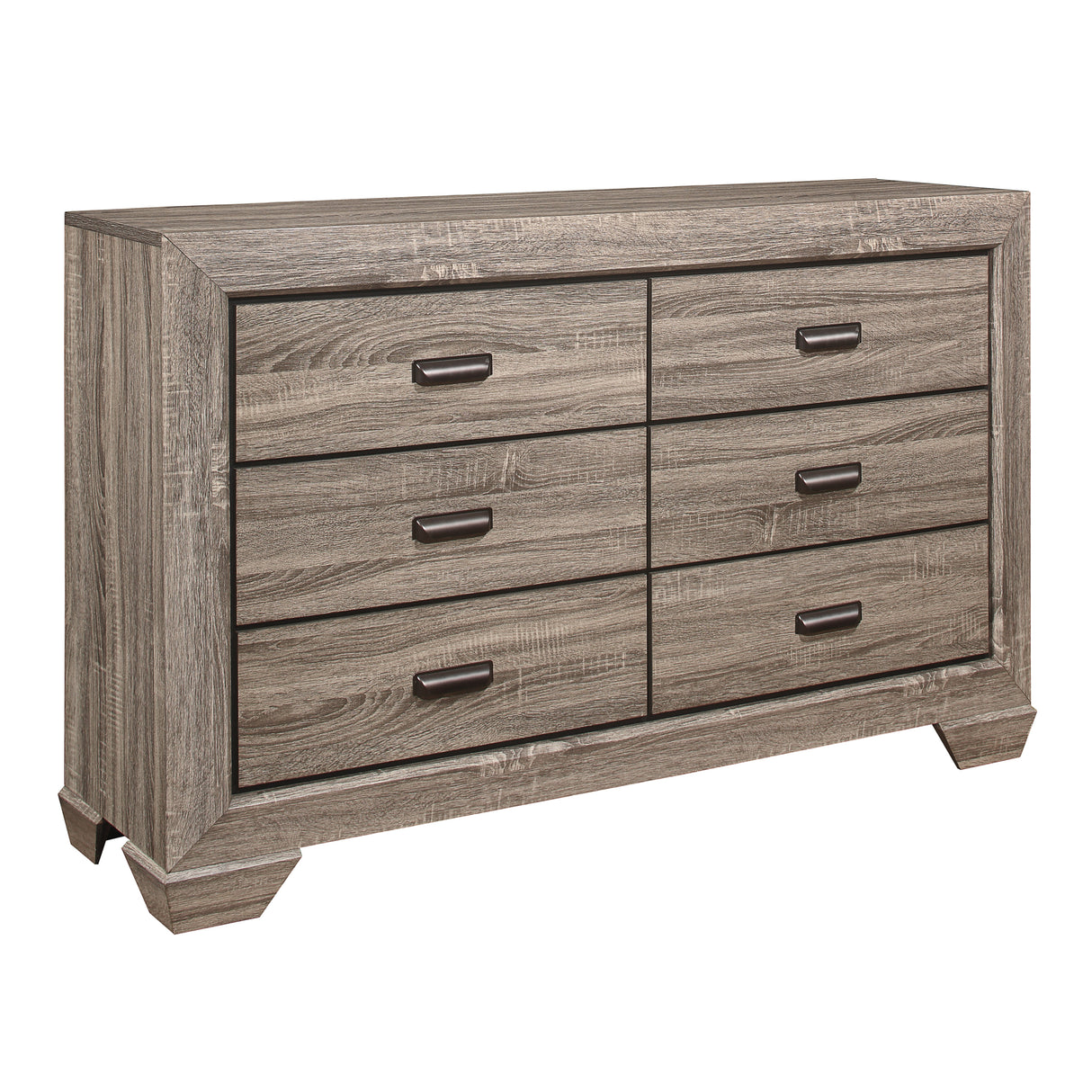 Beechnut Light Elm 4-Piece Bedroom Set (Queen Bed, Nightstand, Dresser, Mirror) from Homelegance - Luna Furniture