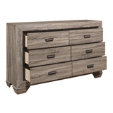Beechnut Light Elm 4-Piece Bedroom Set (Queen Bed, Nightstand, Dresser, Mirror) from Homelegance - Luna Furniture