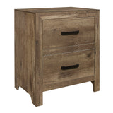 Mandan Weathered Pine 4-Piece Bedroom Set (Queen Bed, Nightstand, Dresser, Mirror) from Homelegance - Luna Furniture
