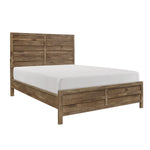 Mandan Weathered Pine King Panel Bed