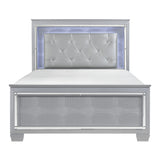 Allura Silver Queen Bed, LED Lighting from Homelegance - Luna Furniture