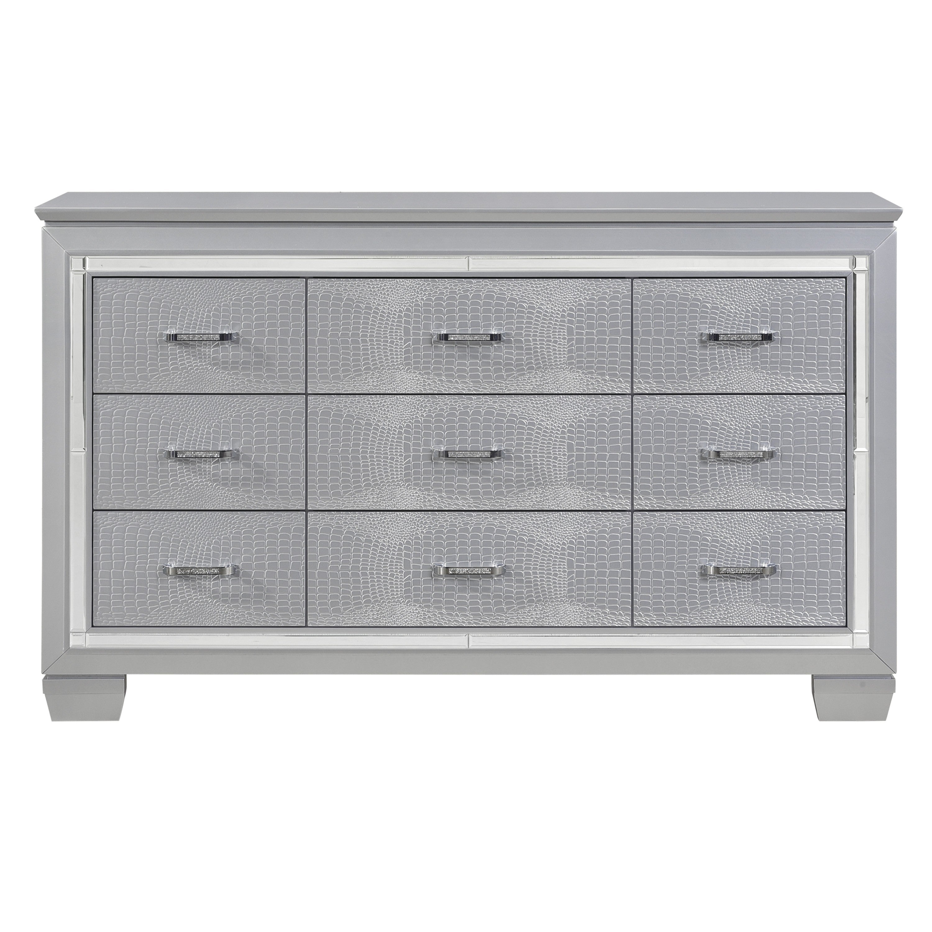 Allura Silver LED Upholstered Panel Youth Bedroom Set from Homelegance - Luna Furniture