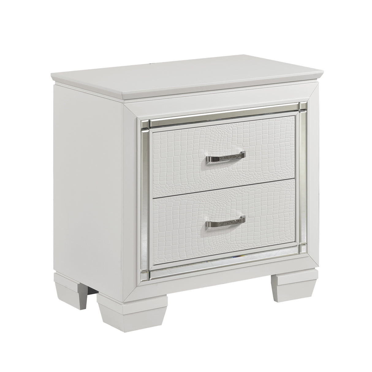 Allura White Nightstand from Homelegance - Luna Furniture