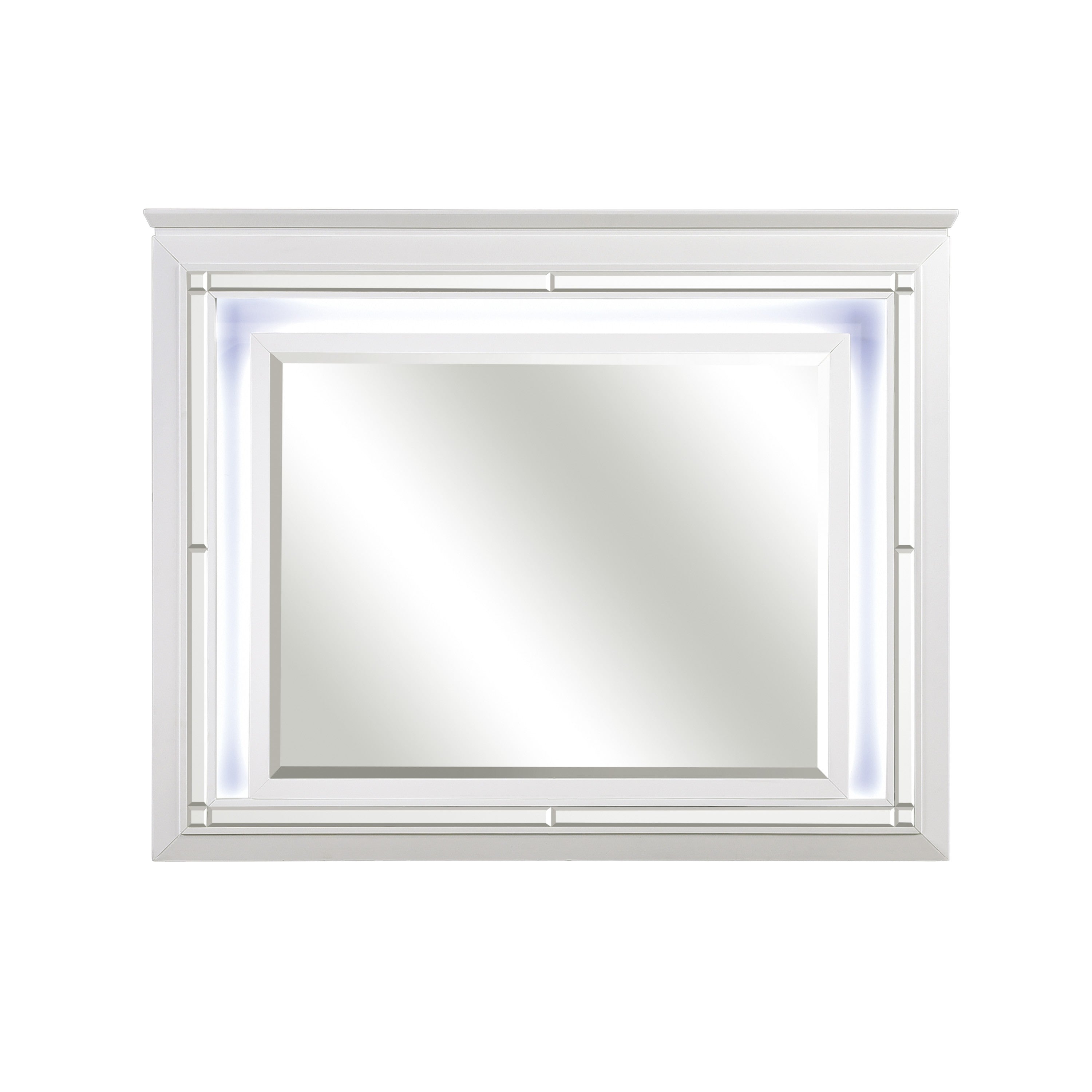 Allura White Mirror (Mirror Only) from Homelegance - Luna Furniture