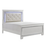 Allura White 4-Piece Bedroom Set (Queen Bed, Nightstand, Dresser, Mirror) from Homelegance - Luna Furniture