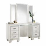 Allura White Vanity Dresser with Mirror from Homelegance - Luna Furniture