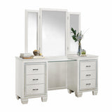 Allura White Vanity Dresser with Mirror from Homelegance - Luna Furniture