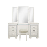 Allura White Vanity Dresser with Mirror from Homelegance - Luna Furniture