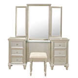 Celandine Silver Vanity Dresser with Mirror from Homelegance - Luna Furniture