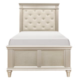 Celandine Silver 4-Piece Youth Bedroom Set (Twin Bed, Nightstand, Dresser, Mirror) from Homelegance - Luna Furniture