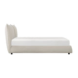 Linna Beige Queen Upholstered Platform Bed from Homelegance - Luna Furniture
