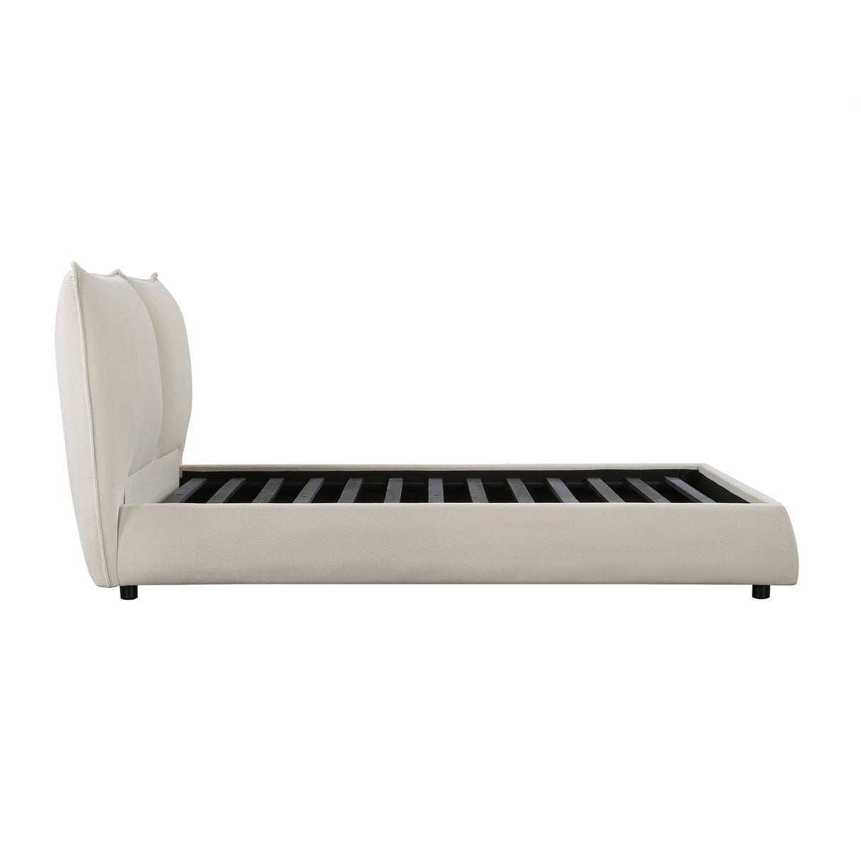 Linna Beige Queen Upholstered Platform Bed from Homelegance - Luna Furniture