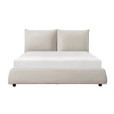 Linna Beige Full Upholstered Platform Bed from Homelegance - Luna Furniture