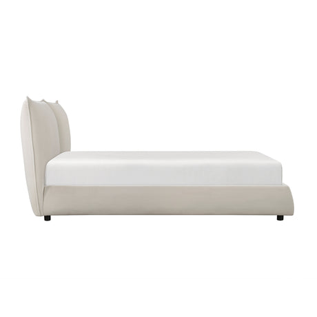 Linna Beige Full Upholstered Platform Bed from Homelegance - Luna Furniture