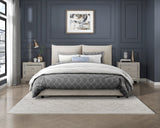 Linna Beige King Upholstered Platform Bed from Homelegance - Luna Furniture