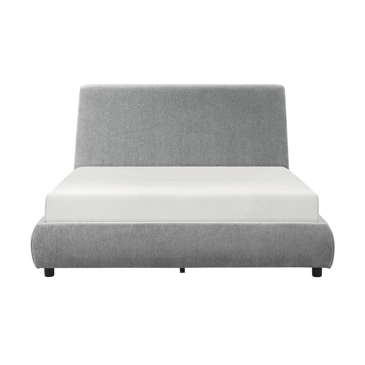 Alford Gray Queen Upholstered Platform Bed from Homelegance - Luna Furniture