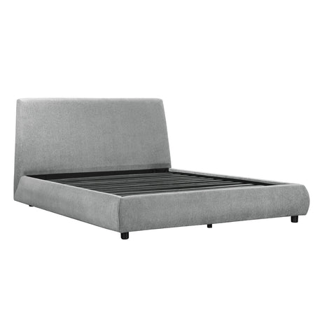 Alford Gray Queen Upholstered Platform Bed from Homelegance - Luna Furniture